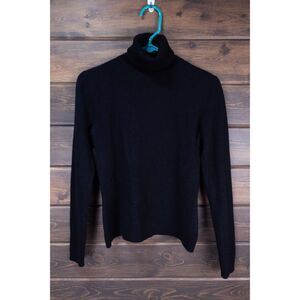 Marshall Fields Cashmere Black Turtleneck Sweater Womens Small 100% Cashmere